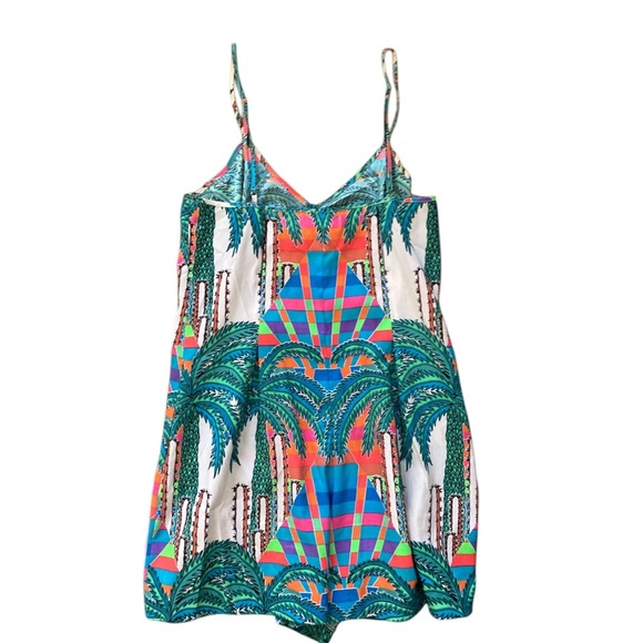 Mara Hoffman Multicolor Mirage Print‎ Romper Size 4 - Picture 7 of 15